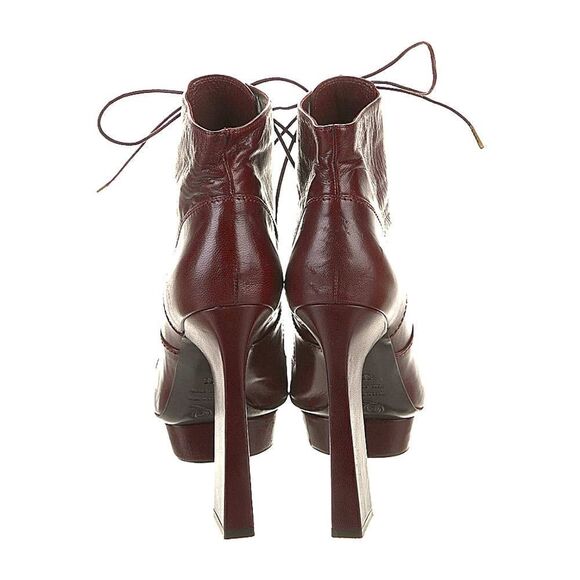 Alexander McQueen Leather Ankle Lace-Up Boots - Picture 9 of 16